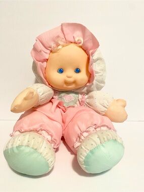 Vintage 1990 Puffalump Kids Doll Soft Baby Plush Stuffed 90s Fisher Price Toy